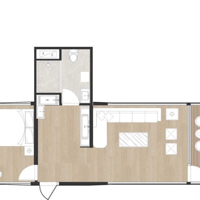 Plan View 3.3W x 11.5L x 3.2H